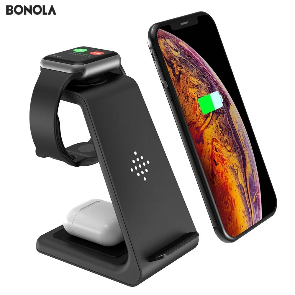 3-In-1 Wireless Charger For iPhone and Android