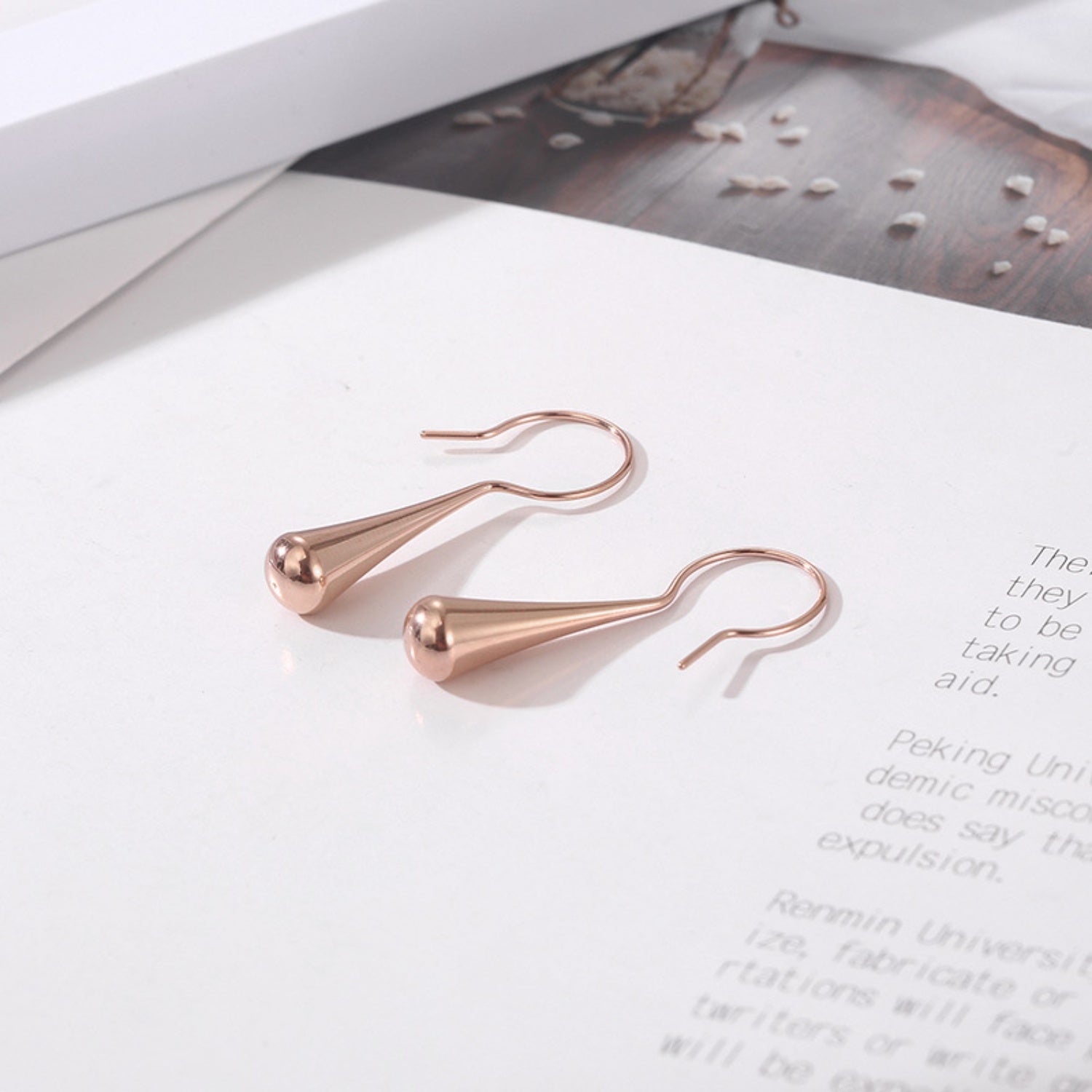 Rose gold earrings