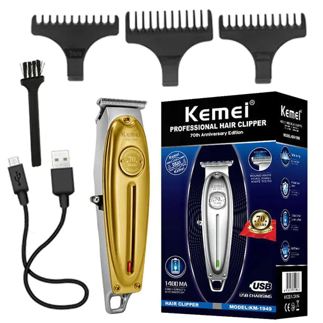 Kemei gold professional hair trimmer with accessories