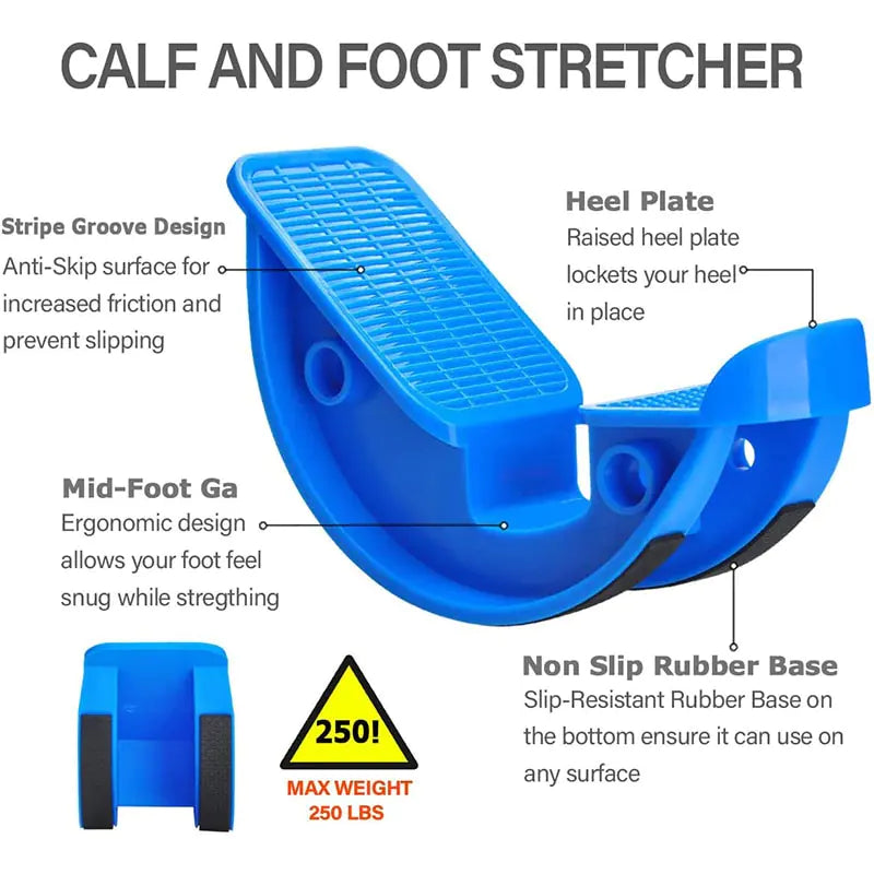 Achilles, plantar fasciitis and calf stretching device.