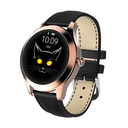 Women's IP68 waterproof smartwatch: stylish, durable, fitness tracker, and connected for all activities.