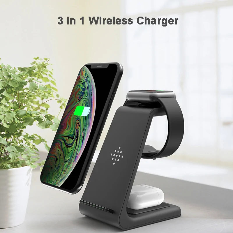 3-In-1 Wireless Charger For iPhone and Android