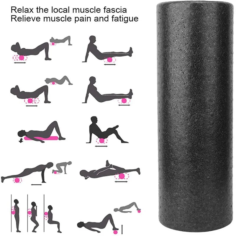  Sturdy foam yoga rollers for soothing back and body massages, enhancing balance, muscle re-education, spinal stabilization, and coordination. Ideal for injury prevention and strengthening exercises.