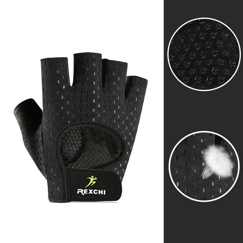 Ultralight microfiber weightlifting gloves with breathable mesh, full palm coverage, and thumb protection for durability and comfort.