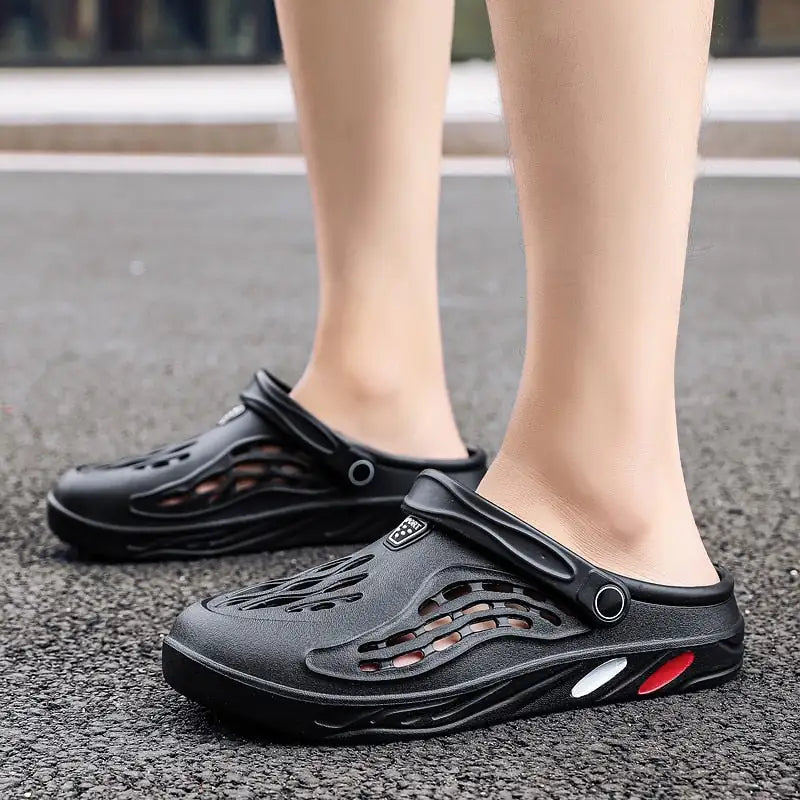 Black Breathable Summer Crocs for men and women