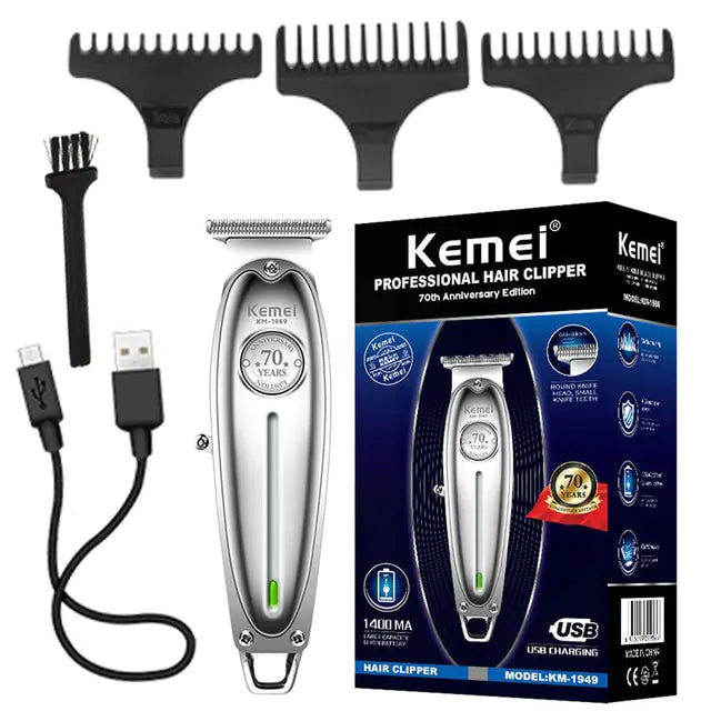 Kemei men's professional hair trimmer with accessories