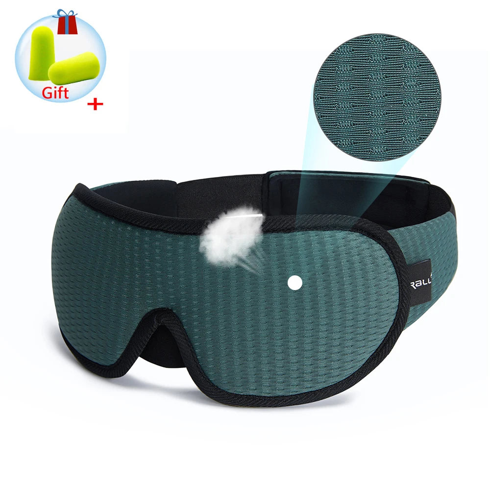 Men's and Women's Sleep Mask made from soft cotton, designed to block out light and distractions for deep, uninterrupted sleep at home or while traveling.