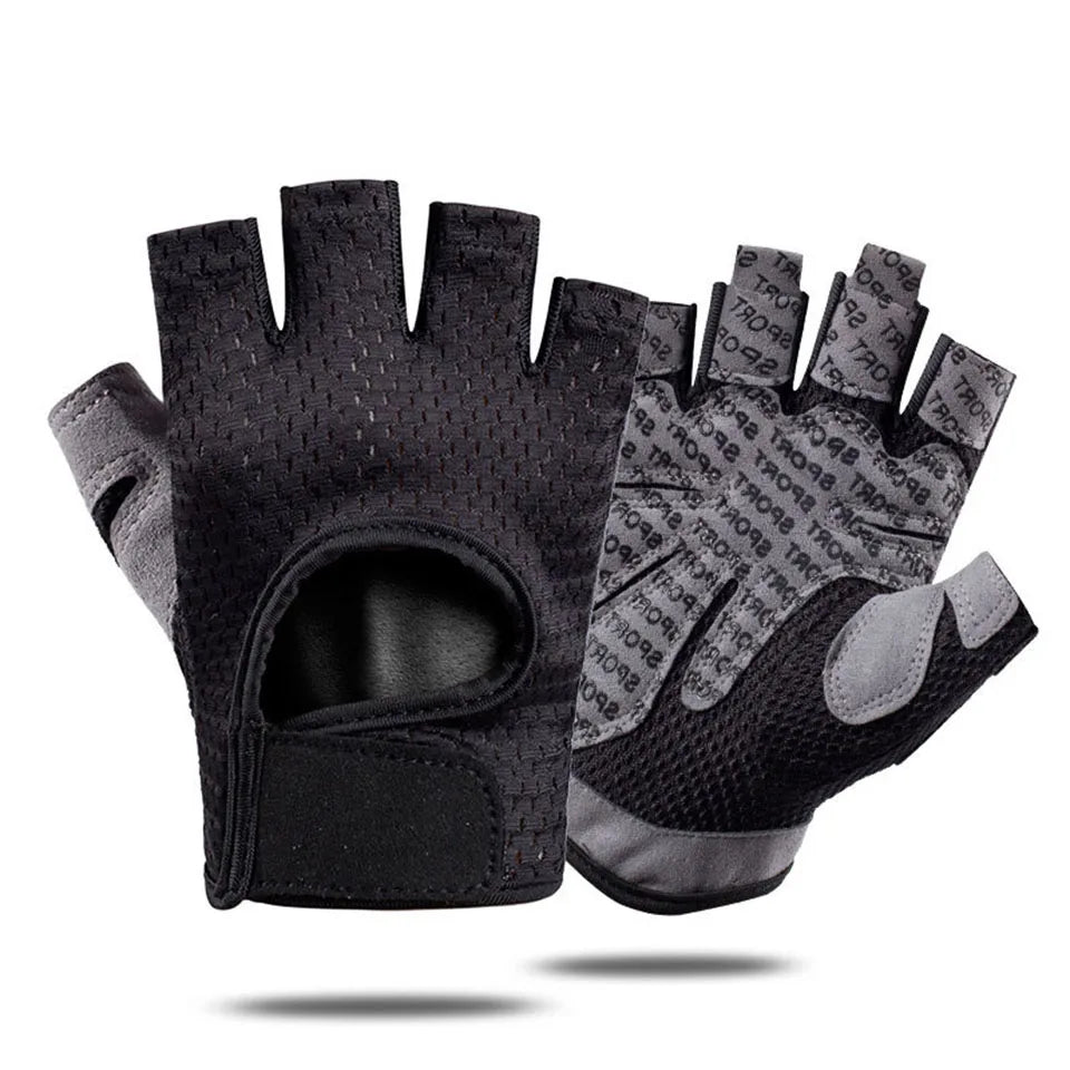 Ultralight microfiber weightlifting gloves with breathable mesh, full palm coverage, and thumb protection for durability and comfort.