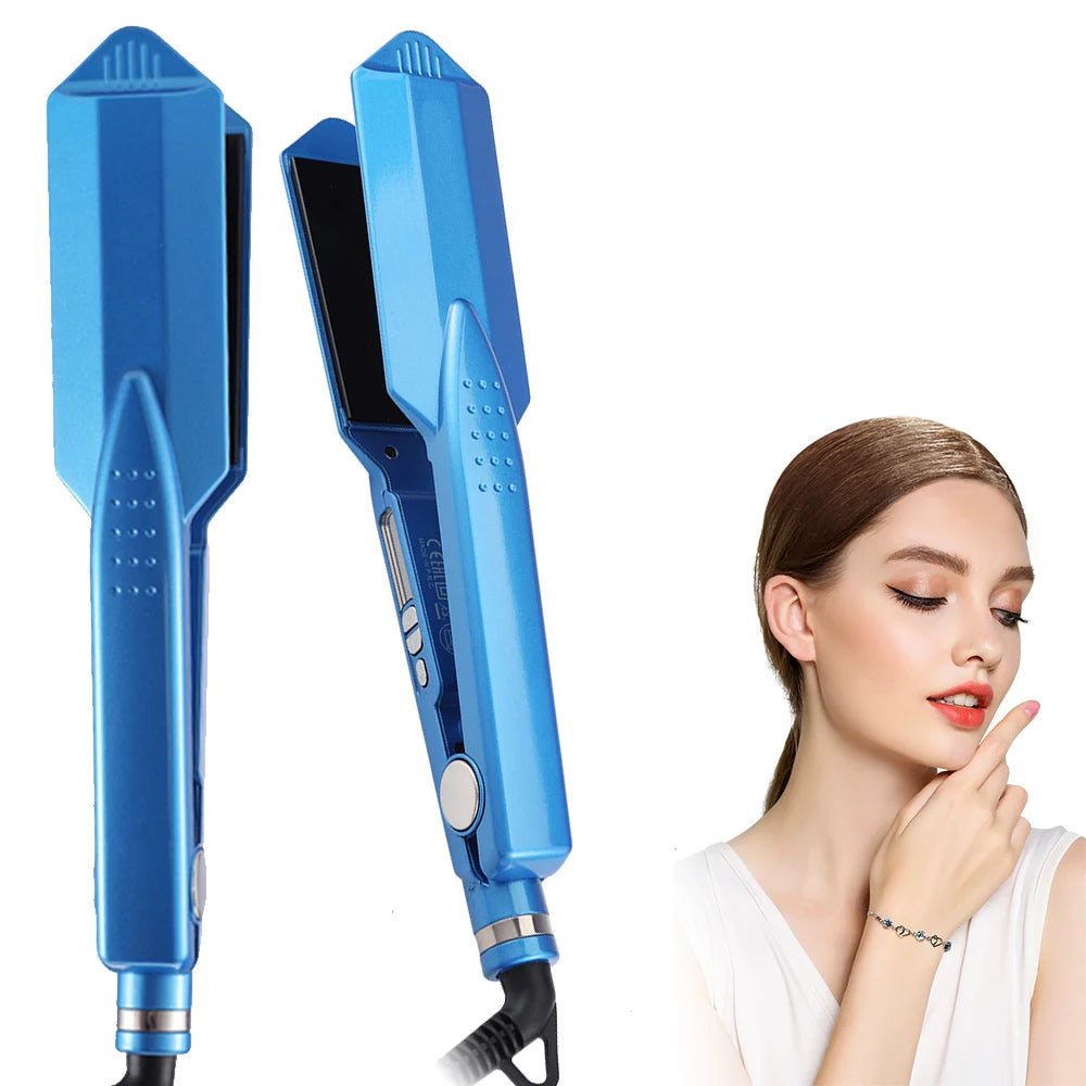 The Professional Flat Iron Hair Straightener is a high-performance styling tool designed for salon-quality results at home. 