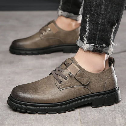 Men's casual shoes: high-quality genuine leather, durable, stylish, comfortable, perfect for everyday wear.