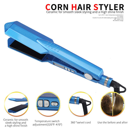 The Professional Flat Iron Hair Straightener is a high-performance styling tool designed for salon-quality results at home. 