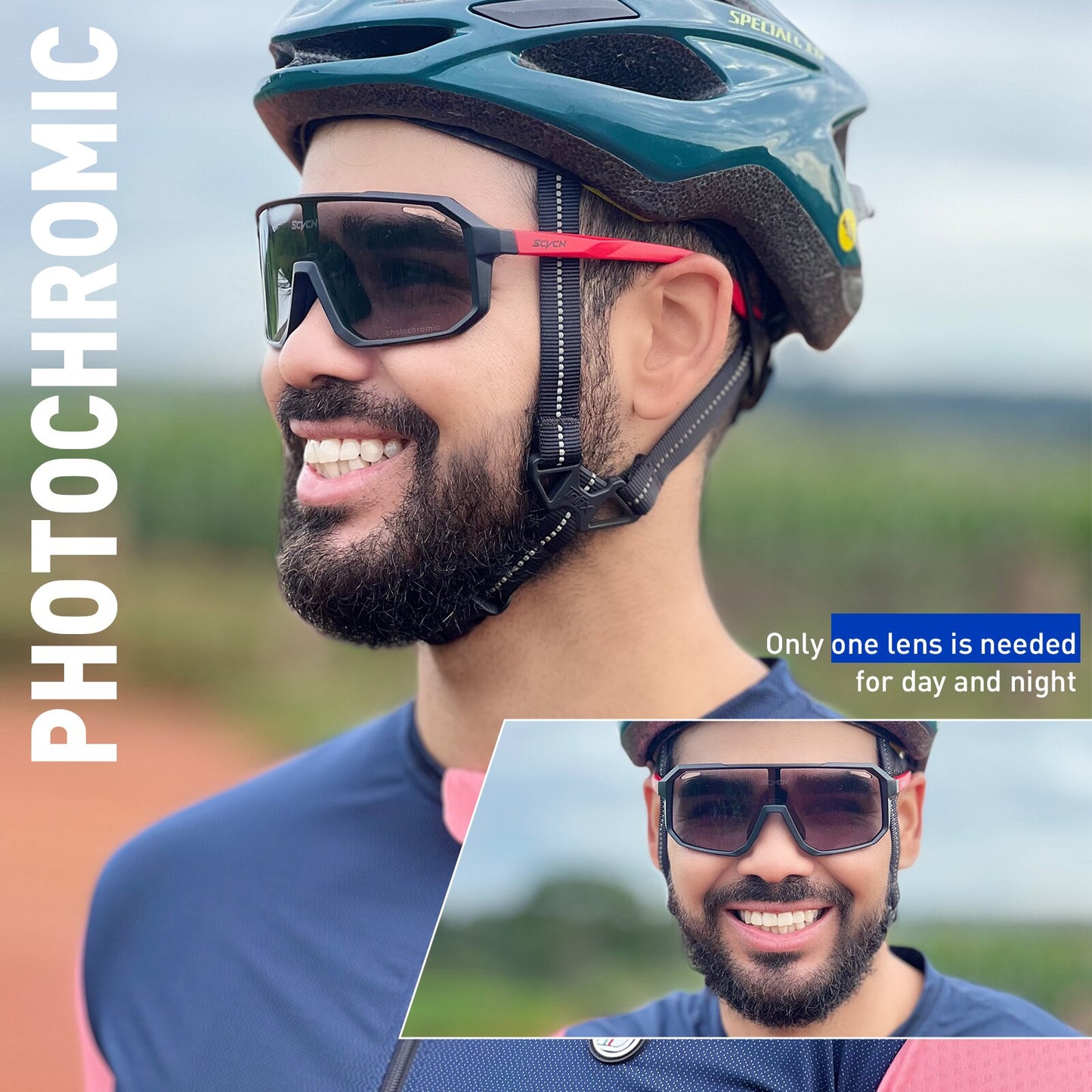  Photochromic Cycling Sunglasses