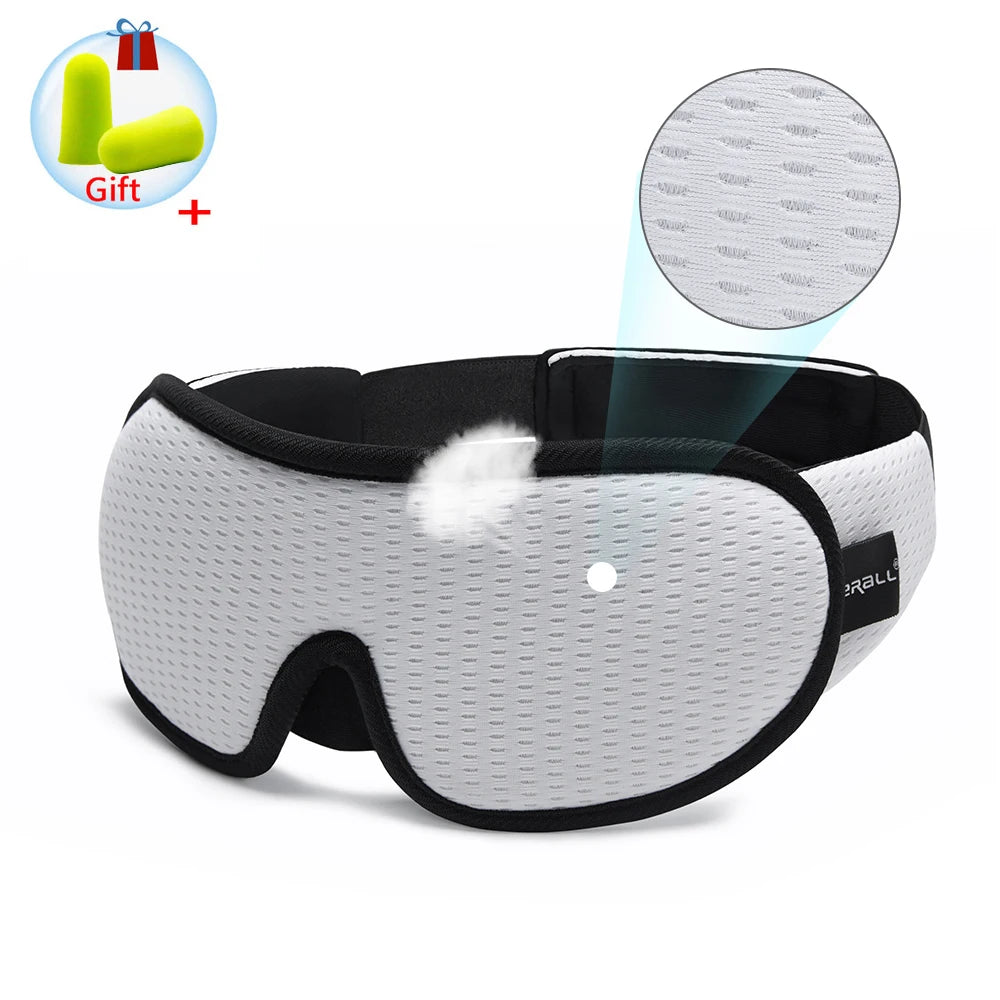 Men's and Women's Sleep Mask made from soft cotton, designed to block out light and distractions for deep, uninterrupted sleep at home or while traveling.