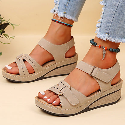 Women's Soft Wedge Heel Sandals: stylish and comfortable platform sandals, perfect for summer with an elegant and sophisticated design.