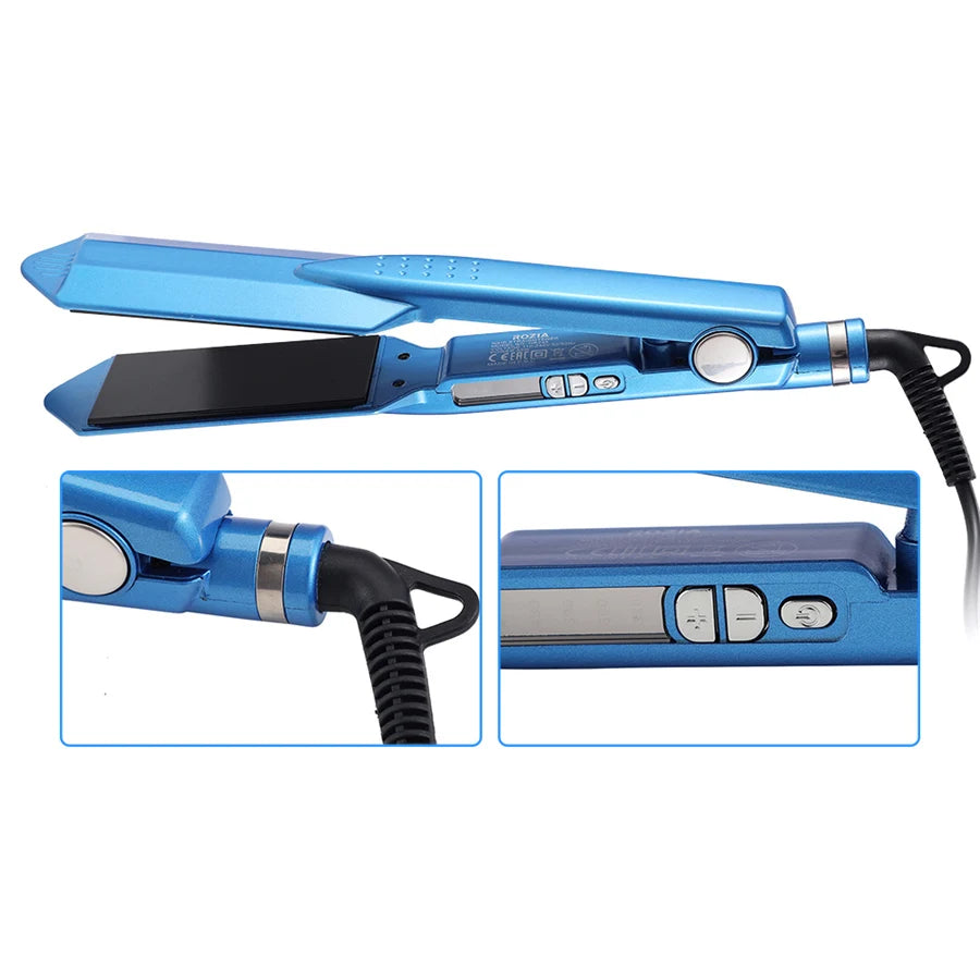 The Professional Flat Iron Hair Straightener is a high-performance styling tool designed for salon-quality results at home. 