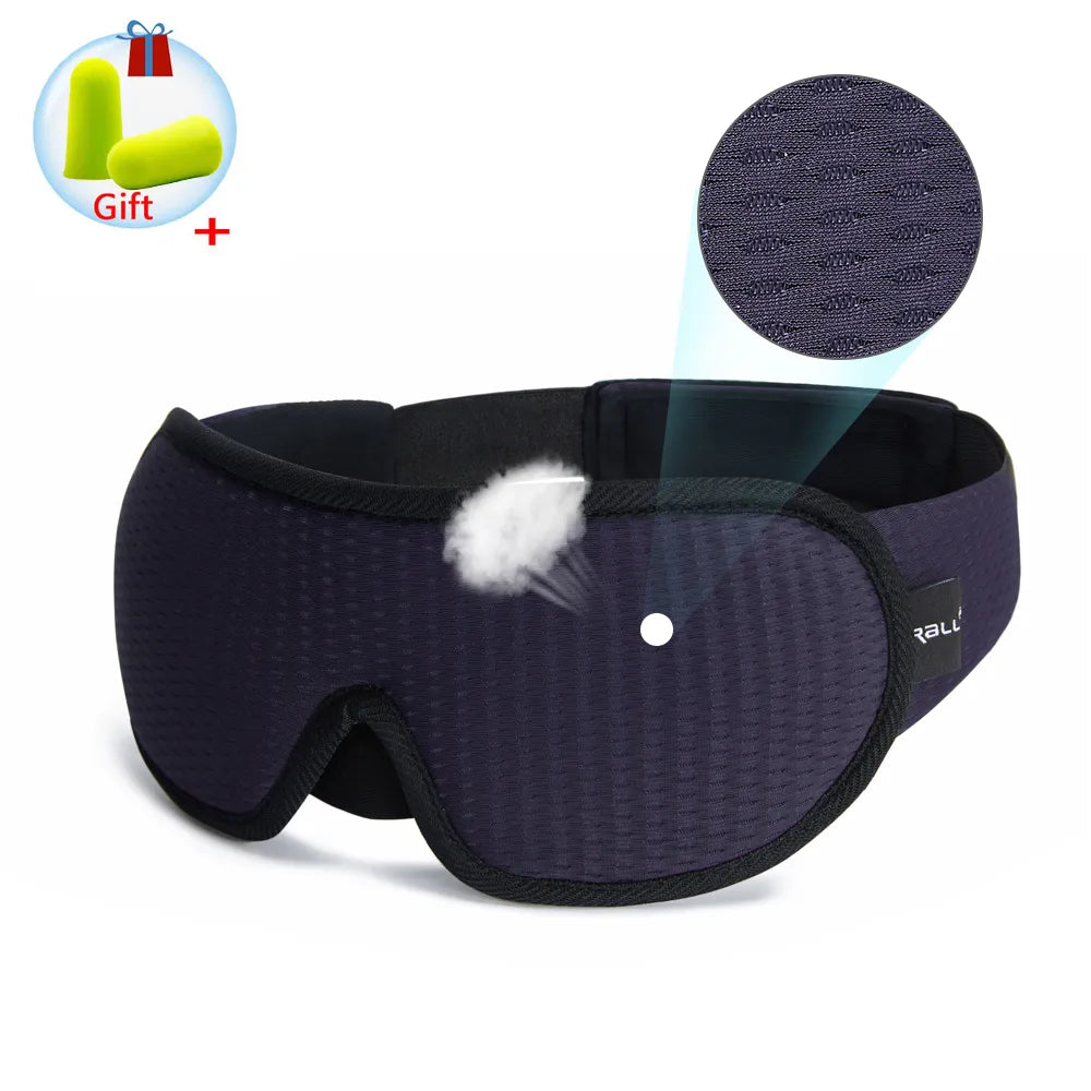 Men's and Women's Sleep Mask made from soft cotton, designed to block out light and distractions for deep, uninterrupted sleep at home or while traveling.