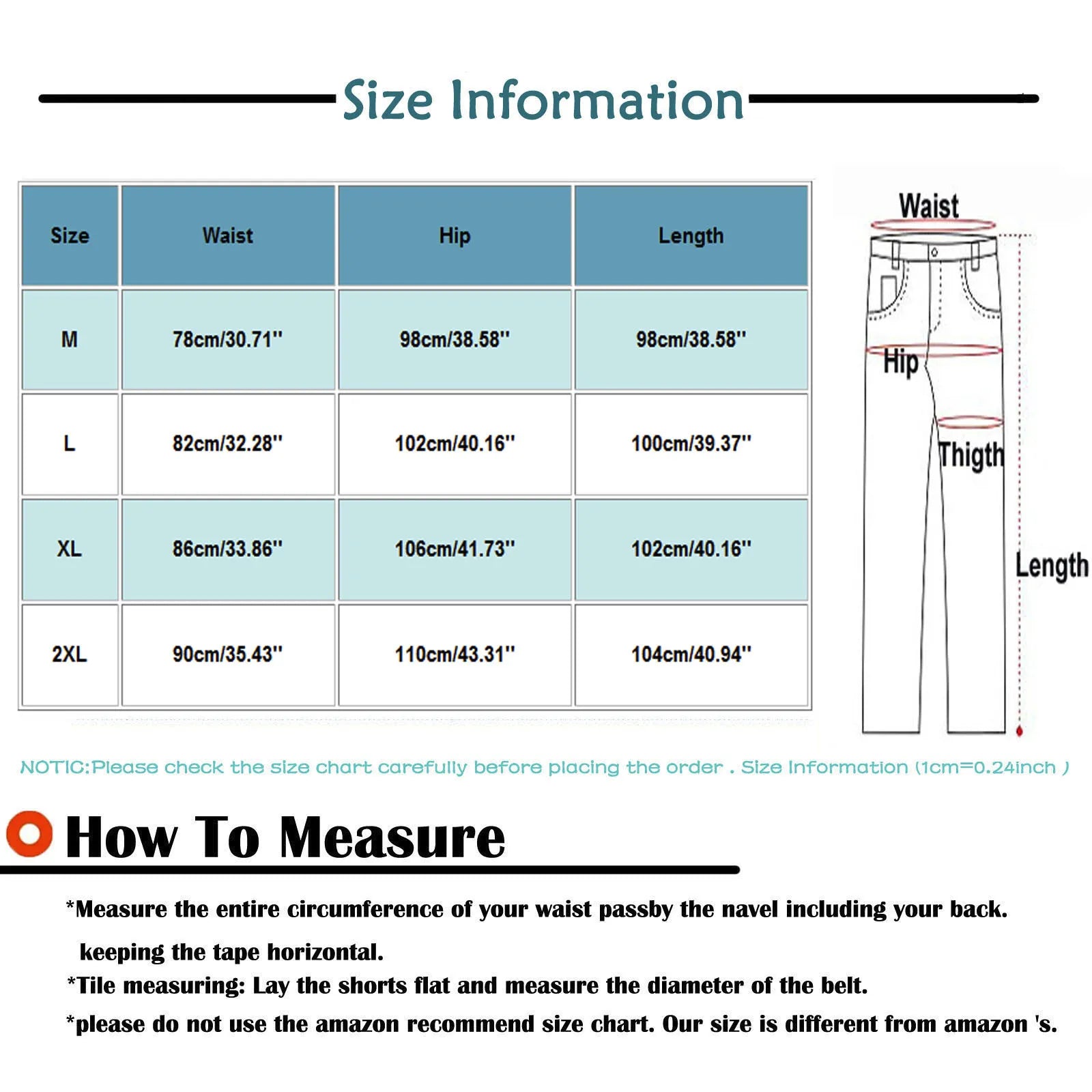 Men's red athletic workout jogger- size chart