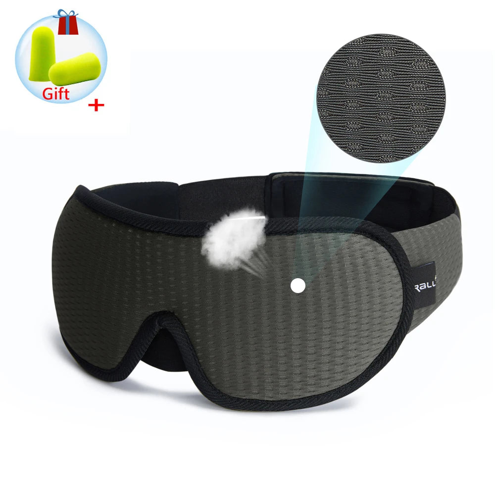 Men's and Women's Sleep Mask made from soft cotton, designed to block out light and distractions for deep, uninterrupted sleep at home or while traveling.