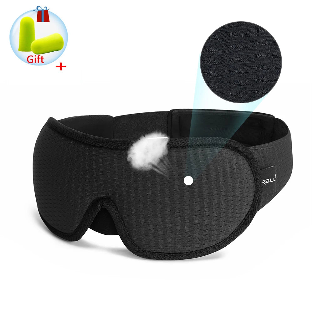 Men's and Women's Sleep Mask made from soft cotton, designed to block out light and distractions for deep, uninterrupted sleep at home or while traveling.