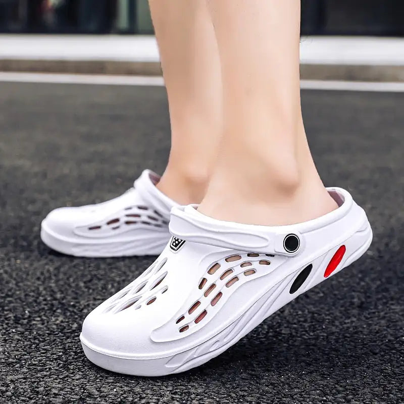 White Breathable Summer Crocs for men and women