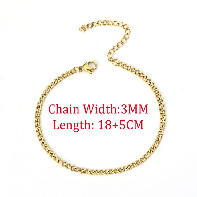 High-quality stainless steel Cuban link bracelet: stylish, durable, and adds a touch of class to any outfit.