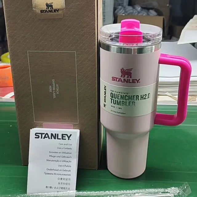 Stanley Tumbler with Flow State Straw Lid, made from premium stainless steel. Designed for durability and style, perfect for enjoying beverages on the go.