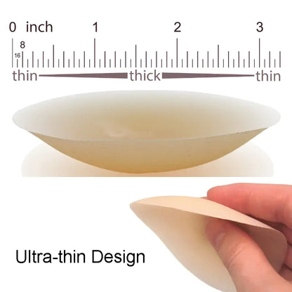 Thickness chart for nipple covers for women