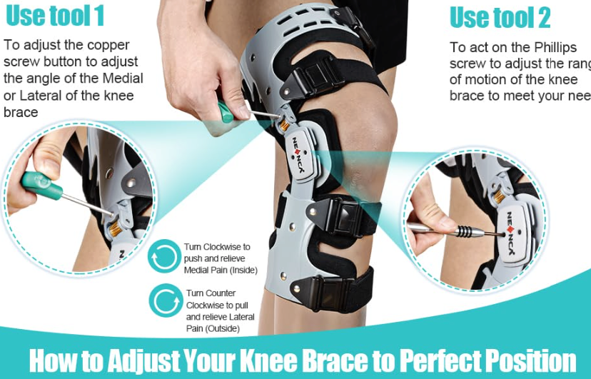 Knee Brace Pro providing advanced orthotic support for post-surgery recovery, featuring a customizable, breathable fit for enhanced comfort and posture restoration.