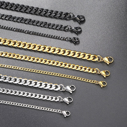 High-quality stainless steel Cuban link bracelet: stylish, durable, and adds a touch of class to any outfit.